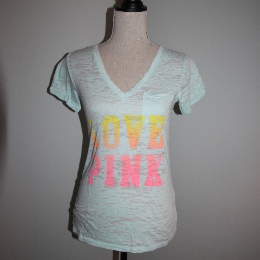 Victoria's Secret Mint LOVE PINK Tee